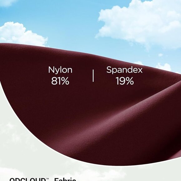 Women's Burgundy Cloud Feeling Crossover Flared Yoga Pants with Back Pocket, Hig - Picture 6 of 7